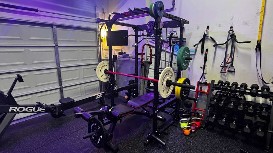 Cable-integrated Squat Rack