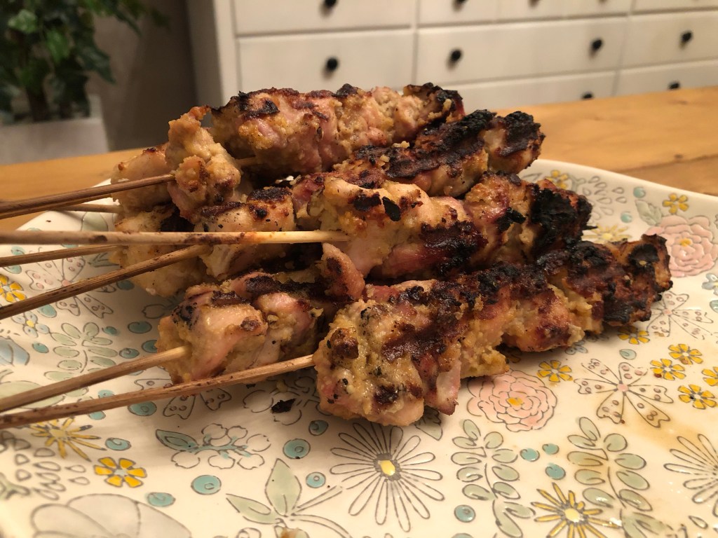 Cashew Curry Chicken Kebabs (from the&nbsp;grill)